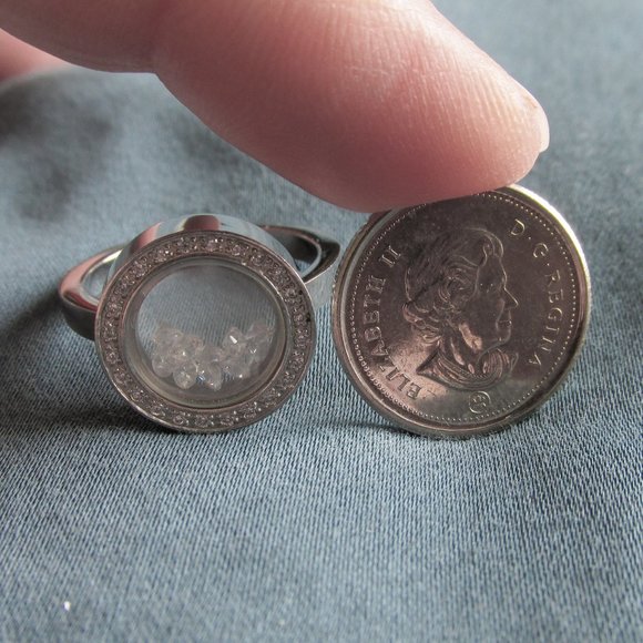 Tocara Joyce Stainless Steel DiAmi-Diamond Ring - Picture 5 of 6